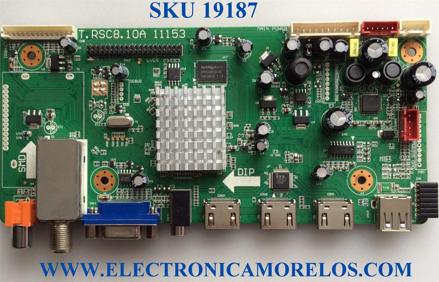 MAIN / SCEPTRE 1CNCT20120183 / T.RSC8.10A 11153 / E310229 / PANEL V315H3-L03 / MODELOS X325BV-FHD / X325BV-FH 